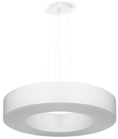 Бяло висящо осветително тяло с текстилен абажур ø 50 cm Galata Slim – Nice Lamps