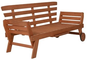 Кафява градинска пейка от масивно дърво Rincon – Garden Pleasure