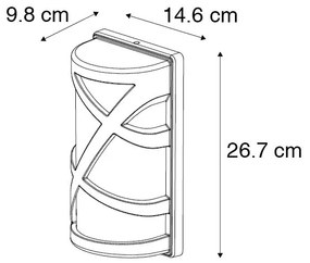 Модерна външна стенна лампа черна IP44 - Suzie