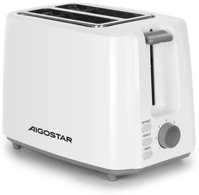 Aigostar - Тостер с два отвора 750W/230V бял