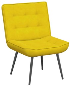 4012323 vidaXL Релаксиращ стол жълт 64x74x84 cm кадифе