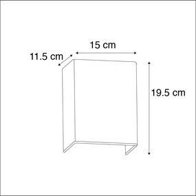 Селска стенна лампа бяла с текстилен абажур - Vete