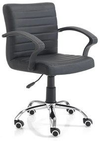 Черен офис стол на колела Pany - Tomasucci