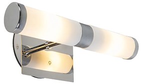 Интелигентна стенна лампа хром IP44 с 2 Wi-Fi G9 - Bath