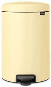 Кош за боклук с педал Brabantia NewIcon 649044, 20 л, Плавно затваряне, Противоплъзгаща основа, Жълт