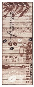 Кафяв кухненски мокет Delicious Coffee, 67 x 180 cm Delicious Coffee - Hanse Home