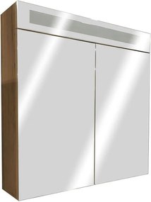 Шкаф горен с 2 огледални врати и LED осветление, Орегон, 34140