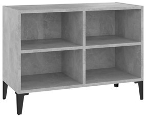 805936 vidaXL ТВ шкаф с метални крака, бетонно сив, 69,5x30x50 см