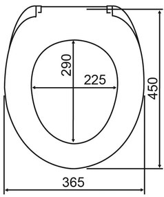 Тоалетна чиния с автоматично затваряне 36,5 x 45 см Boat – Wenko