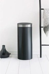 Кош за боклук Brabantia Touch Bin New 650009, 30 л, Безшумно и плавно затваряне, Черен/инокс