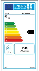 Бойлер Eldom WH12046BR, 3 kW, 120 л, Клас C, Closed-cells изолация, 6 степенна защита, Бял
