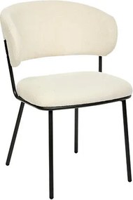 Трапезен стол atmosphera Alba, Шенил, - Бял