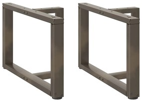 4013039 vidaXL Крака за масичка за кафе, Т-образни, 2 бр., черни, 70x25x(42-43) см, стомана