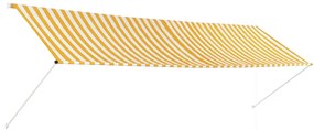Sonata Сенник с падащо рамо, 400x150 см, жълто и бяло