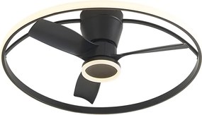 Вентилатор за таван черен вкл. LED с дистанционно управление - Steer