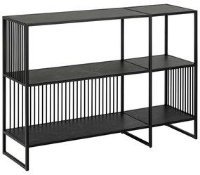 Черна библиотека от камък 120x83 cm Strington – Actona