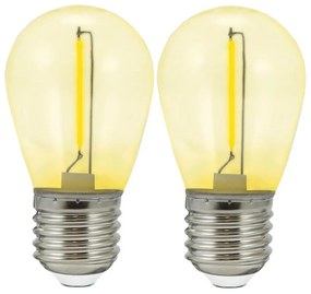 КОМПЛЕКТ 2x LED крушка PARTY E27/0,3W/36V жълта