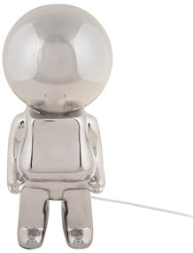 LED затъмняваща се настолна лампа в сребристо със стъклен абажур (височина 27 cm) Ross – Leitmotiv