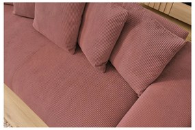 Светлорозов диван от рипсено кадифе 280 cm Voltaire – Bobochic Paris