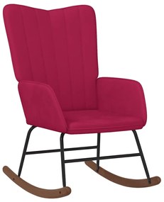 327748 vidaXL Люлеещ стол, виненочервен, кадифе