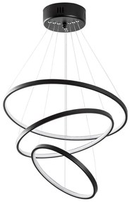 Черно LED висящо осветително тяло ø 50 cm Simit – Opviq lights