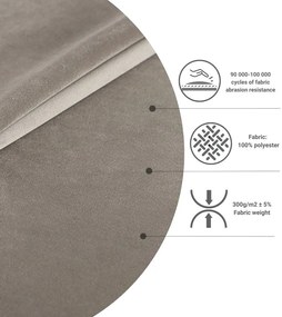 Светлосиво тапицирано двойно легло с място за съхранение 180x200 cm Tate – Maison de Rêve