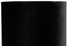 Модерна настолна лампа черна с черен кадифен абажур - Rich