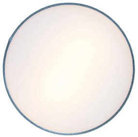 Модерна таванна лампа синя 40 см със златен интериор - Drum