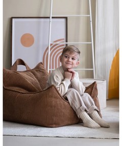 Кафяв детски пуф от рипсено кадифе Chair – Wigiwama