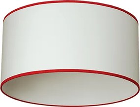 Плафон СЕНА, ø400, бял, абажур Шинц Бял/Червен, 1xE27