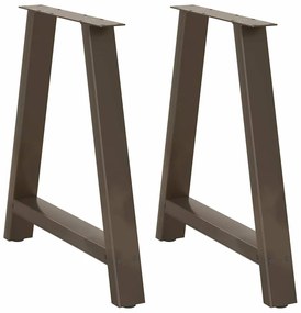 4012859 vidaXL Крака за трапезарна маса, А-образни, 2 бр., 80 x (72-73) см, стомана