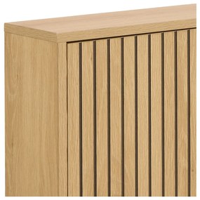 Накланяща се стойка за обувки от дъбов декор в естествен цвят 72x43x17 cm Albany – Actona