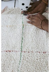 Кремав ръчно изработен памучен килим подходящ за пране 90x130 cm Color Lines – Lorena Canals