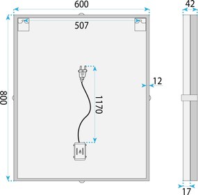 Огледало LED 60cm BL808
