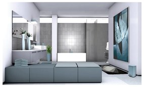 Светлосиньо стоманено кошче за боклук с педал 5 l Akira – Spirella