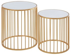 Кръгли маси със стъклен плот в комплект от 2 броя Avantis - Premier Housewares