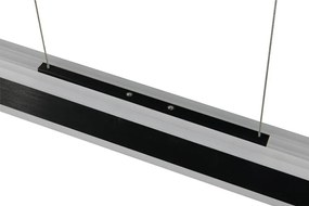 Матово черно LED висящо осветително тяло с метален абажур Arcola – Trio