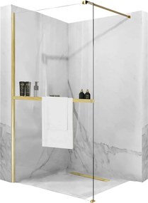 Душ Параван Rea Aero Gold Brush N 90 Walk In + EVO