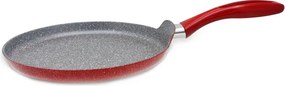Тиган за палачинки Voltz V54422A26, 26 см, Мраморно покритие, Червен