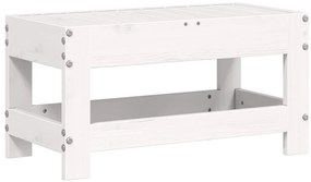 844894 vidaXL Градинска табуретка, бяла, 62x30x32 см, бор масив