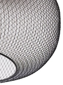 Модерна таванна лампа черна 45 см - Mesh Ball