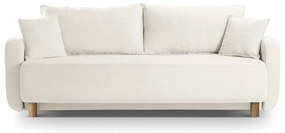 Кремав разтегателен диван с място за съхранение 231 cm Elen – Micadoni