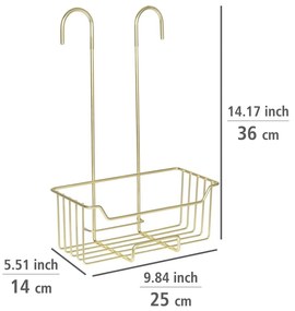Висящ рафт за баня от неръждаема стомана златен Milo – Wenko