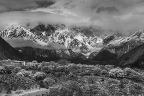 Фототапет – Уникален черно-бял планински пейзаж