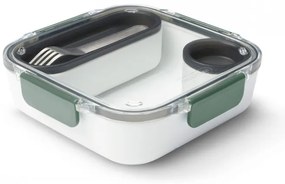 Кутия за храна Black+Blum BAO-BA010, 1 л, Вътрешно отделение, Без BPA, Съвместима със съдомиялни машини, Бял/зелен