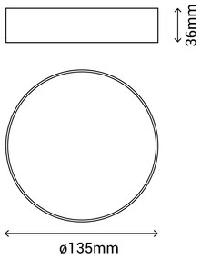 Бяла лампа за таван , ø 13,5 cm Rond - SULION
