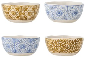 Сини/оранжеви глинени купички в комплект от 4 бр. 200 ml Milton – Bloomingville