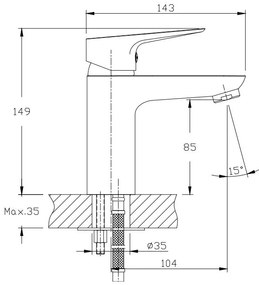 Кран за тоалетна KLS Lux