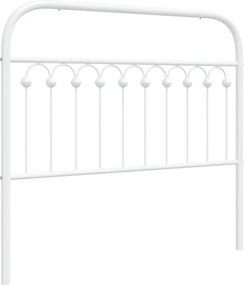 376679 vidaXL Метална резервна табла за легло, бяла, 107 см