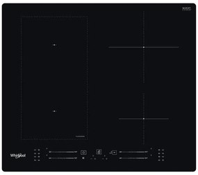 Керамичен плот за вграждане Whirlpool WL S7960 NE, 7200W, 4 зони, 18 степени, FlexiCook, Таймер, Индукционен, Черен